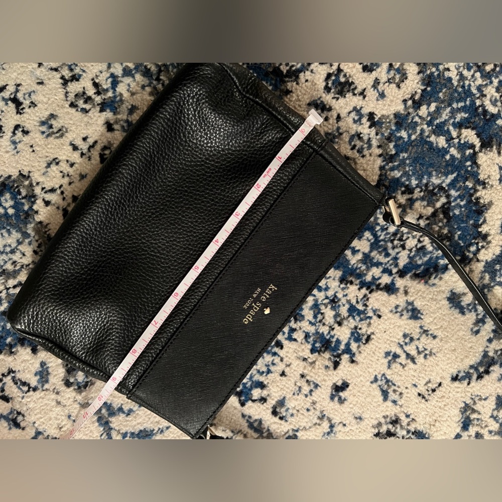 Black Leather Kate Spade Cross Body Purse - Picture 8 of 9